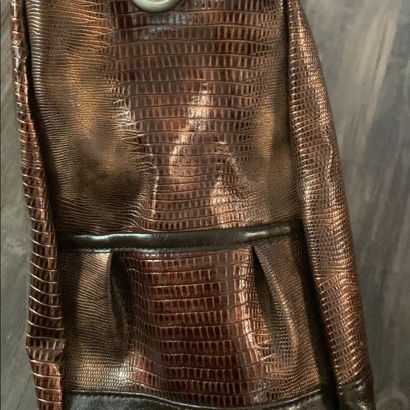 Miche Brown Faux Snakeskin Purse - Picture 3 of 9